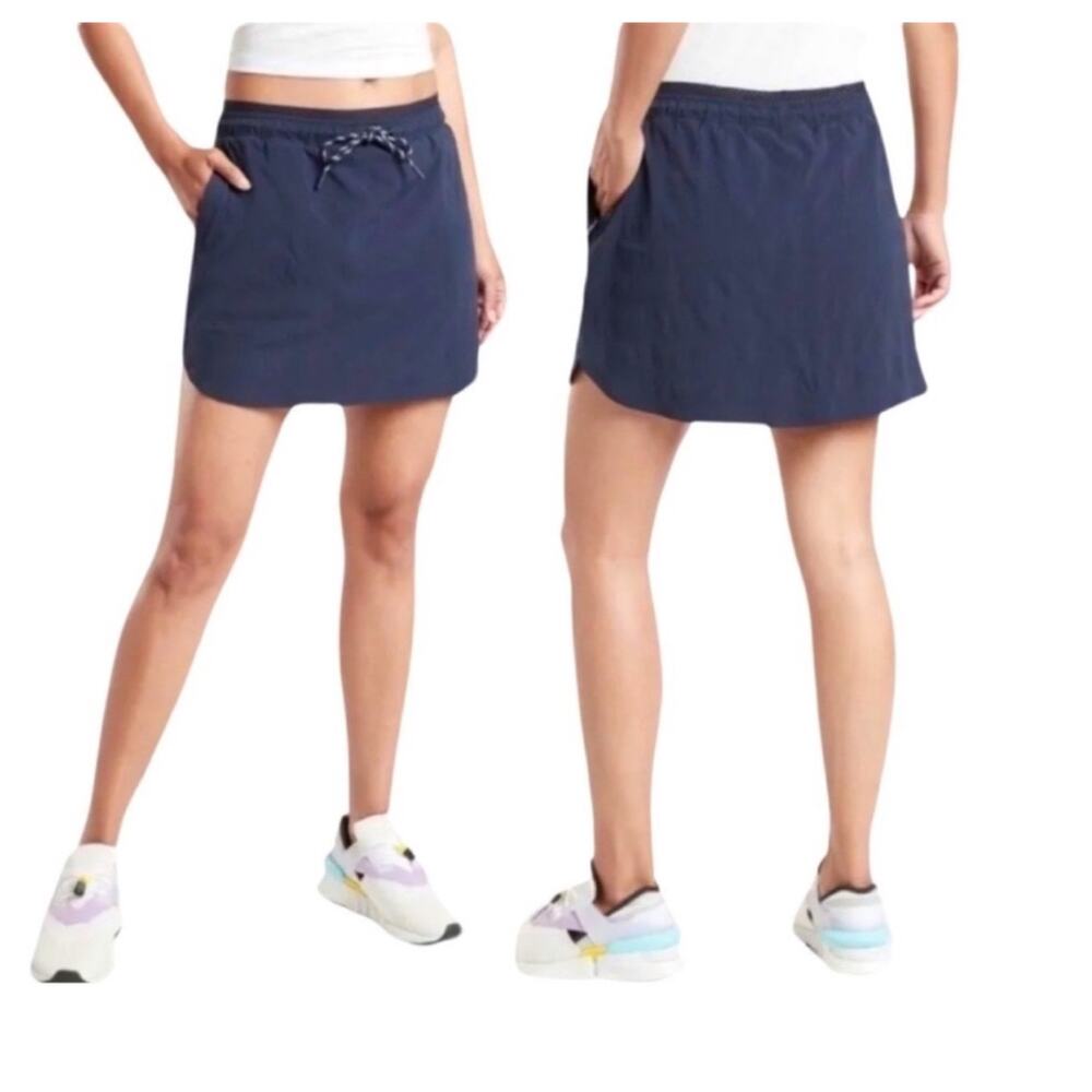 Athleta Crest Skort Women's 16 Navy Blue Performance athliesure sporty